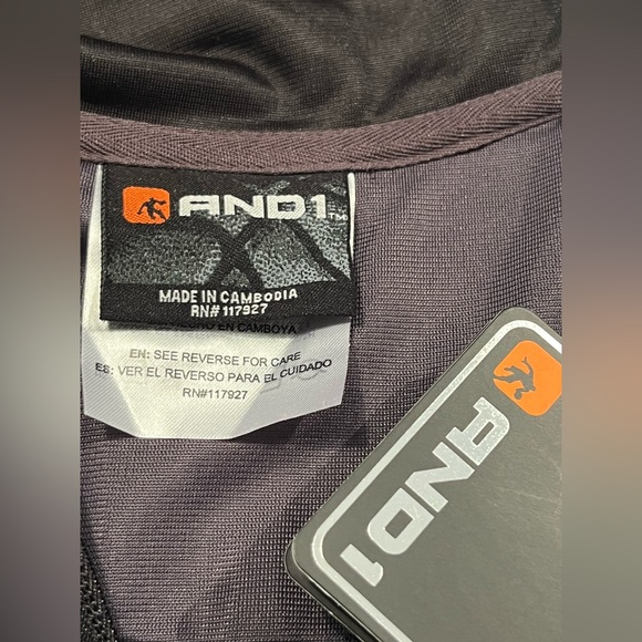 NWT AND1 Men’s Basketball Performance Fill Zip Jacket - Picture 9 of 10